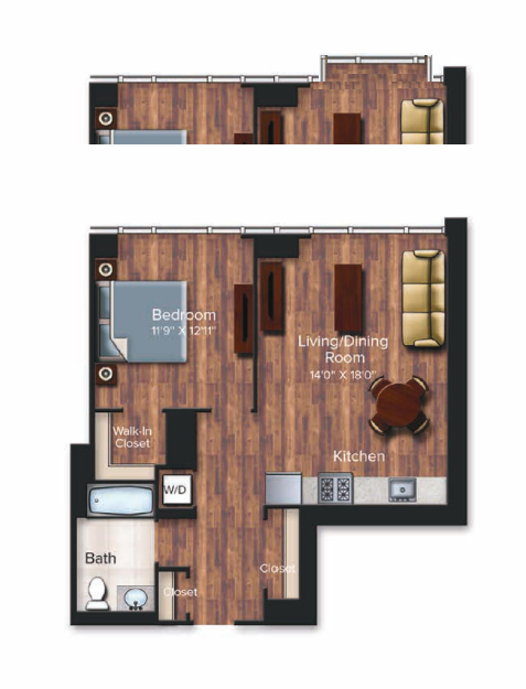 Floor Plan Image of Apartment Apt 2508
